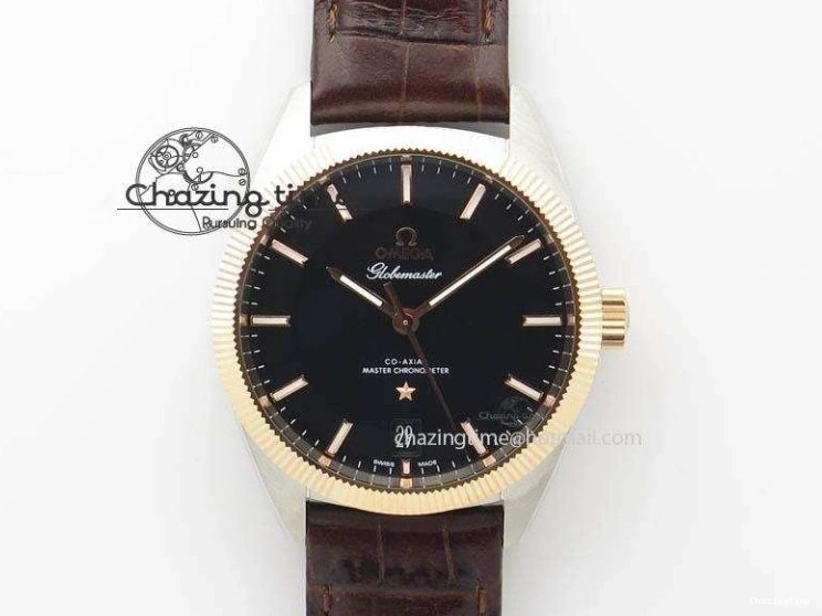 0310 FashionForward De Ville Prestige Real Power Reserve SS TW 1:1 Best Edition White Dial SS Markers On Leather Strap A 8095